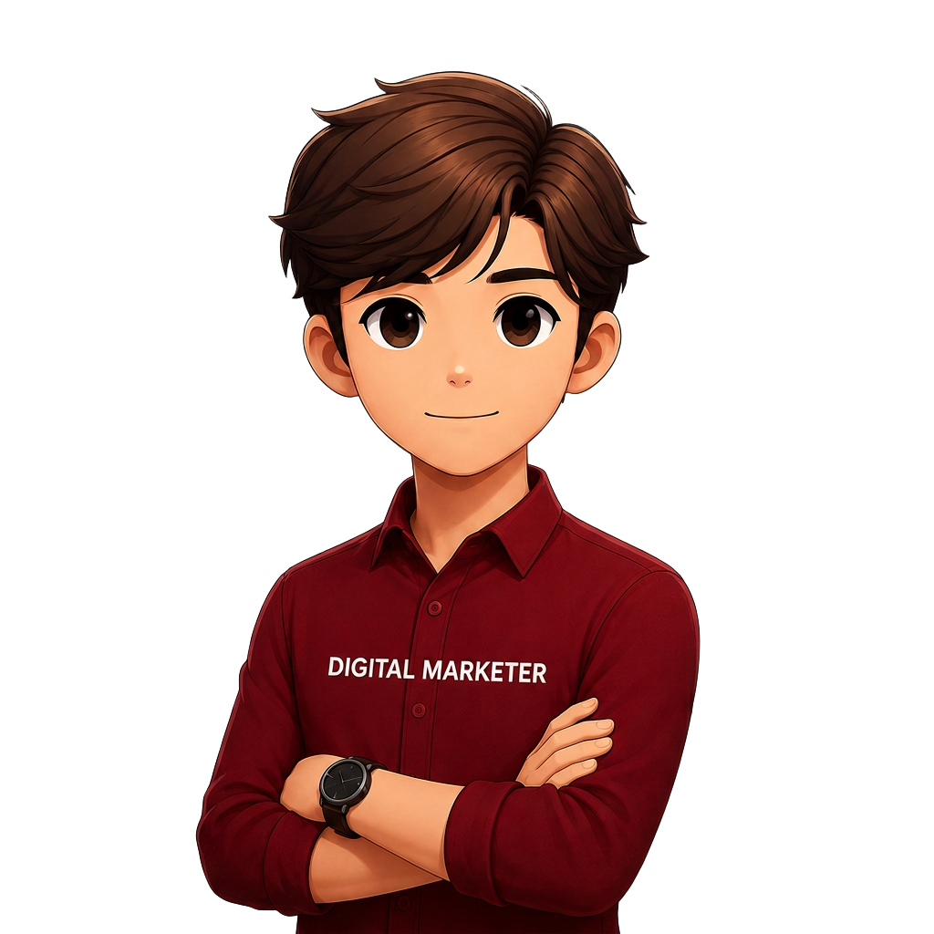 Sinu Gupta illustrated as a digital marketer