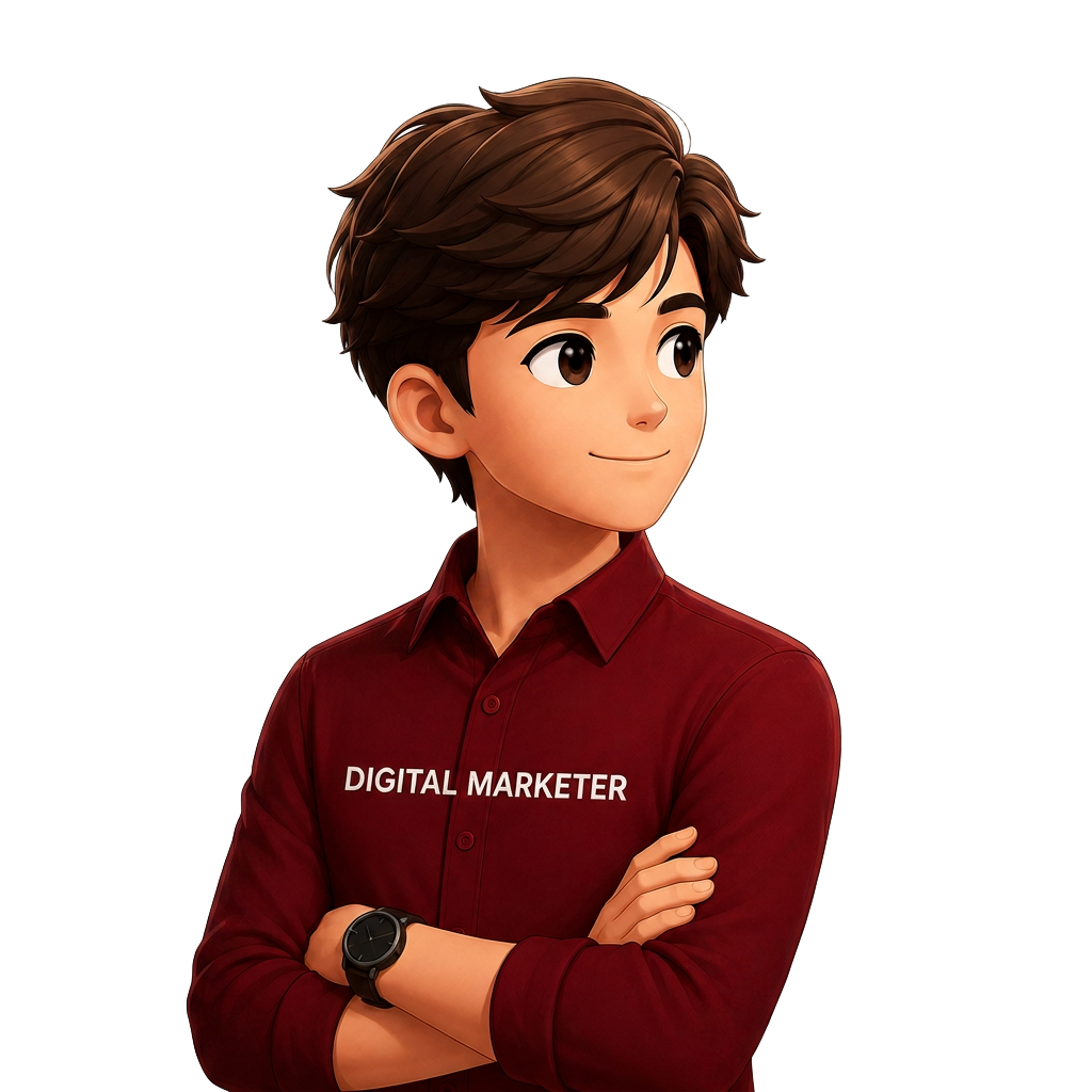 Sinu Gupta, Digital Marketer illustrated character
